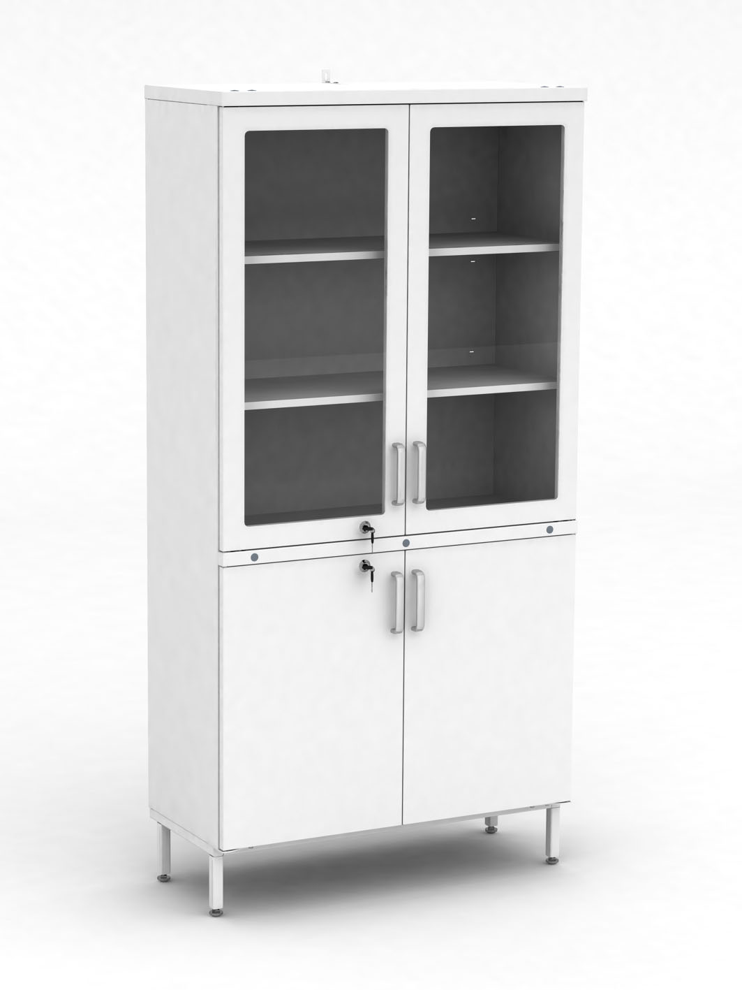 Шафа медична металева на 2 відділення Amed ШМ4.122